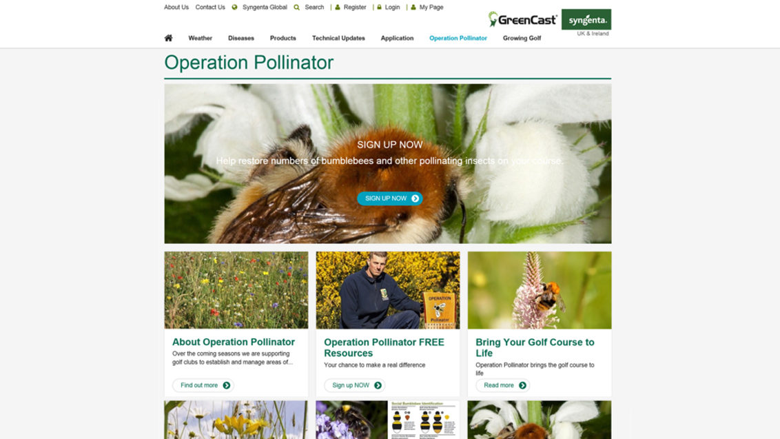 Operation Pollinator web page