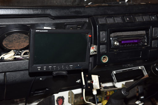  In-cab TV monitor for external camera